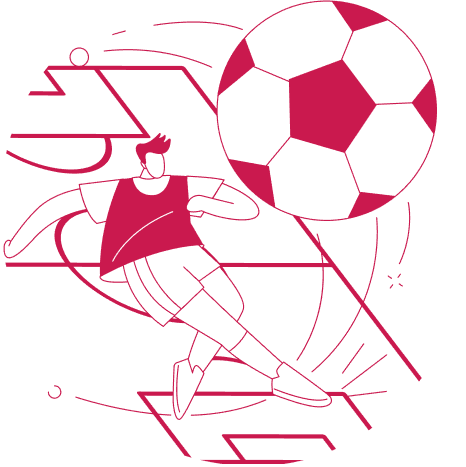 Football player illustration